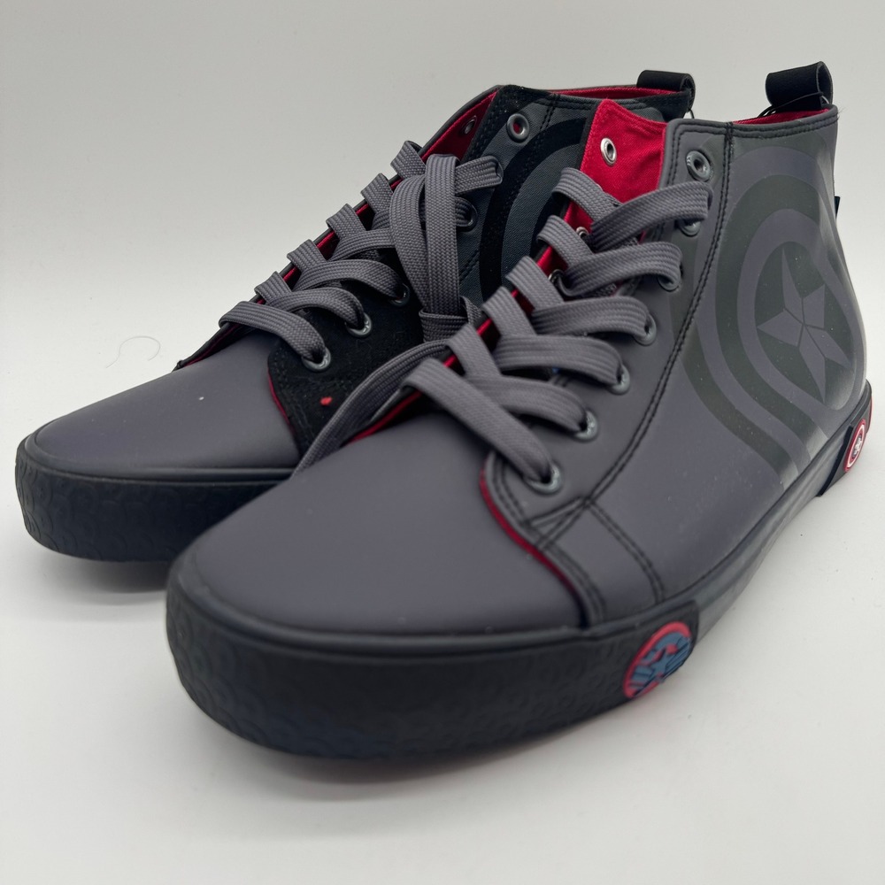 Marvel Ground Up Captain America High Top Sneakers Dark Grey Mens 11